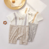 Load image into Gallery viewer, Baby Boys Color-blocking Bow Jumpsuits Wholesale 220526323
