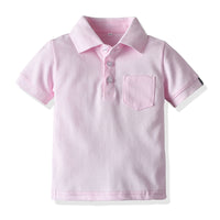 Load image into Gallery viewer, 2 Pieces Set Baby Kid Unisex Solid Color Polo Shirts And Shorts Wholesale 22052633
