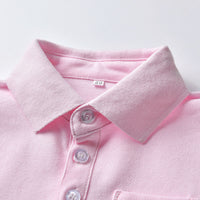 Load image into Gallery viewer, 2 Pieces Set Baby Kid Unisex Solid Color Polo Shirts And Shorts Wholesale 22052633
