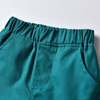 Load image into Gallery viewer, 2 Pieces Set Baby Kid Unisex Solid Color Polo Shirts And Shorts Wholesale 22052633
