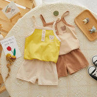 Load image into Gallery viewer, 2 Pieces Set Baby Kid Unisex Letters Animals Print Tank Tops And Shorts Wholesale 220526357
