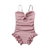 Load image into Gallery viewer, Kid Girls Solid Color Beach Swimwears Wholesale 220526362
