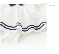 Load image into Gallery viewer, Baby Girls Solid Color Bow Dresses Wholesale 22052637
