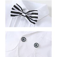 Load image into Gallery viewer, 2 Pieces Set Baby Kid Boys Dressy Solid Color Bow Blazers And Jumpsuits Suits Wholesale 220526380
