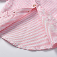 Load image into Gallery viewer, 2 Pieces Set Baby Kid Boys Dressy Striped Bow Shirts And Solid Color Shorts Suits Wholesale 220526410
