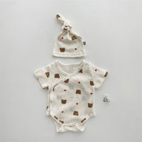 Load image into Gallery viewer, Baby Unisex Dinosaur Animals Cartoon Print Rompers And Hats Wholesale 220526414
