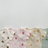 Load image into Gallery viewer, Baby Unisex Dinosaur Animals Cartoon Print Rompers And Hats Wholesale 220526414
