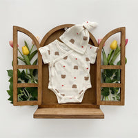 Load image into Gallery viewer, Baby Unisex Dinosaur Animals Cartoon Print Rompers And Hats Wholesale 220526414
