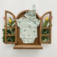 Load image into Gallery viewer, Baby Unisex Dinosaur Animals Cartoon Print Rompers And Hats Wholesale 220526414
