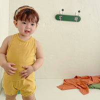 Load image into Gallery viewer, 2 Pieces Set Baby Kid Unisex Striped Tank Tops And Shorts Wholesale 220526416
