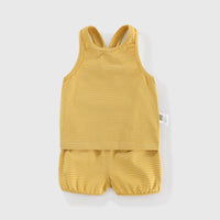 Load image into Gallery viewer, 2 Pieces Set Baby Kid Unisex Striped Tank Tops And Shorts Wholesale 220526416
