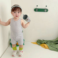 Load image into Gallery viewer, 2 Pieces Set Baby Kid Unisex Striped Tank Tops And Shorts Wholesale 220526416
