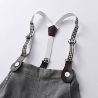 Load image into Gallery viewer, 2 Pieces Set Baby Kid Boys Dressy Polka dots Bow Print Shirts And Solid Color Shorts Suits Wholesale 220526417
