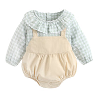 Load image into Gallery viewer, Baby Kid Girls Checked Rompers Wholesale 22052643
