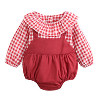 Load image into Gallery viewer, Baby Kid Girls Checked Rompers Wholesale 22052643

