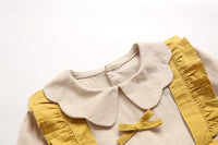 Load image into Gallery viewer, Baby Girls Color-blocking Bow Rompers Wholesale 22052652
