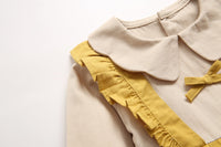 Load image into Gallery viewer, Baby Girls Color-blocking Bow Rompers Wholesale 22052652
