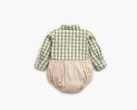 Load image into Gallery viewer, Baby Boys Checked Rompers Wholesale 22052655
