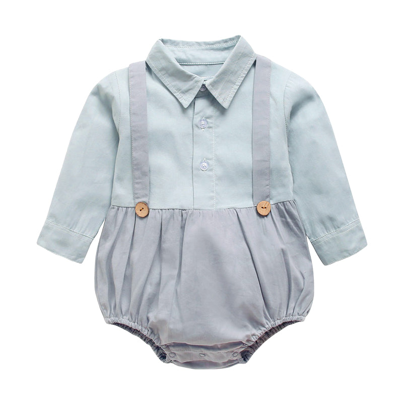 Baby Boys Color-blocking Rompers Wholesale 22052658