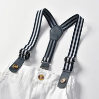 Load image into Gallery viewer, 2 Pieces Set Baby Kid Boys Bow Shirts And Solid Color Rompers Wholesale 22052663
