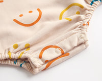 Load image into Gallery viewer, Baby Girls Expression Print Rompers And Jumpsuits And Accessories Bow Headwear Wholesale 22052664
