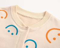 Load image into Gallery viewer, Baby Girls Expression Print Rompers And Jumpsuits And Accessories Bow Headwear Wholesale 22052664
