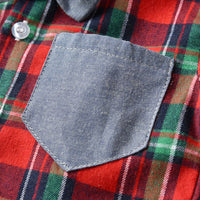 Load image into Gallery viewer, 2 Pieces Set Baby Kid Boys Checked Bow Shirts And Solid Color Jumpsuits Wholesale 22052666
