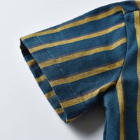 Load image into Gallery viewer, 2 Pieces Set Baby Kid Boys Dressy Striped Shirts Suits And Solid Color Shorts Wholesale 22052670
