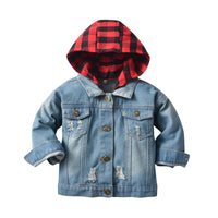 Load image into Gallery viewer, Baby Kid Boys Checked Ripped Jackets Outwears Wholesale 22052693
