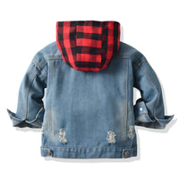 Load image into Gallery viewer, Baby Kid Boys Checked Ripped Jackets Outwears Wholesale 22052693
