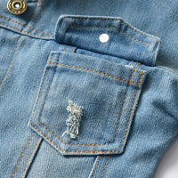 Load image into Gallery viewer, Baby Kid Boys Checked Ripped Jackets Outwears Wholesale 22052693
