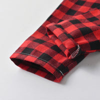 Load image into Gallery viewer, 2 Pieces Set Baby Kid Unisex Checked Shirts And Pants Sleepwears Wholesale 22052696
