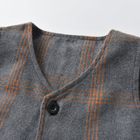 Load image into Gallery viewer, 3 Pieces Set Baby Kid Boys Dressy Solid Color Shirts Checked Vests Waistcoats And Pants Wholesale 22052697
