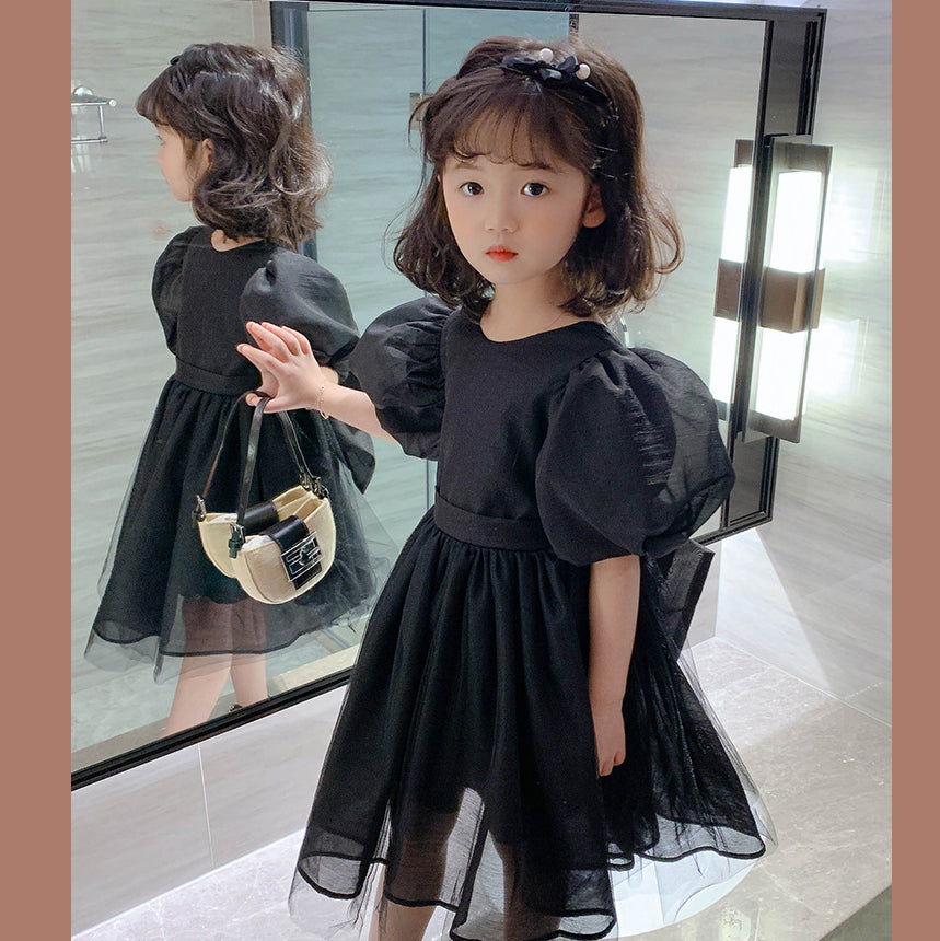 Baby Kid Girls Solid Color Bow Dresses Wholesale 220530129