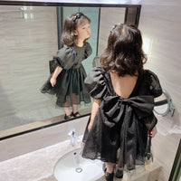 Load image into Gallery viewer, Baby Kid Girls Solid Color Bow Dresses Wholesale 220530129
