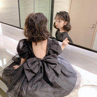 Load image into Gallery viewer, Baby Kid Girls Solid Color Bow Dresses Wholesale 220530129
