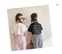 Load image into Gallery viewer, 2 Pieces Set Baby Kid Girls Expression T-Shirts And Checked Pants Wholesale 220530147
