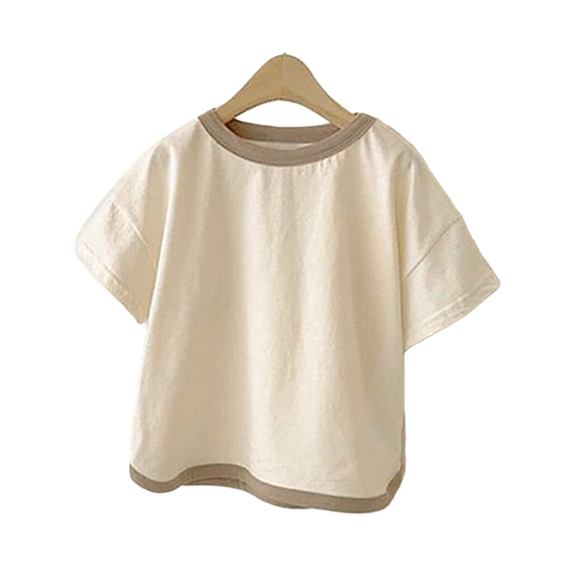 Baby Unisex Color-blocking T-Shirts Wholesale 220530149