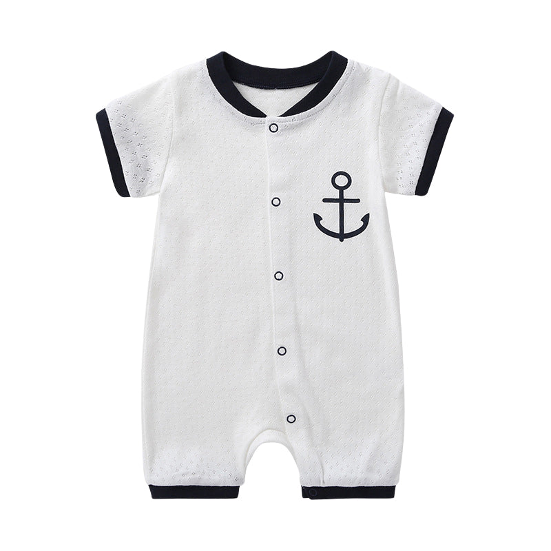 Baby Unisex Striped Print Rompers Wholesale 22053018