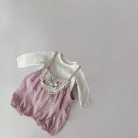 Load image into Gallery viewer, Baby Girls Flower Animals Embroidered Rompers Wholesale 220530180
