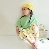 Load image into Gallery viewer, Baby Kid Girls Flower Fruit Polka dots Checked Print Pants Wholesale 220530196
