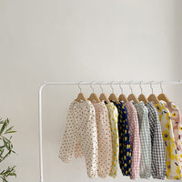 Load image into Gallery viewer, Baby Kid Girls Flower Fruit Polka dots Checked Print Pants Wholesale 220530196
