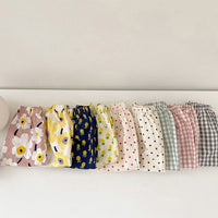 Load image into Gallery viewer, Baby Kid Girls Flower Fruit Polka dots Checked Print Pants Wholesale 220530196
