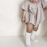 Load image into Gallery viewer, Baby Girls Embroidered Rompers Wholesale 220530198
