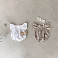 Load image into Gallery viewer, Baby Girls Embroidered Rompers Wholesale 220530198
