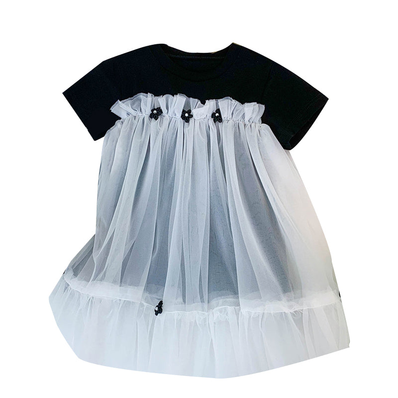 Baby Kid Girls Color-blocking Birthday Dresses Wholesale 220530199