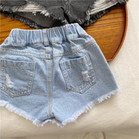 Load image into Gallery viewer, Baby Kid Girls Solid Color Ripped Shorts Wholesale 220530212
