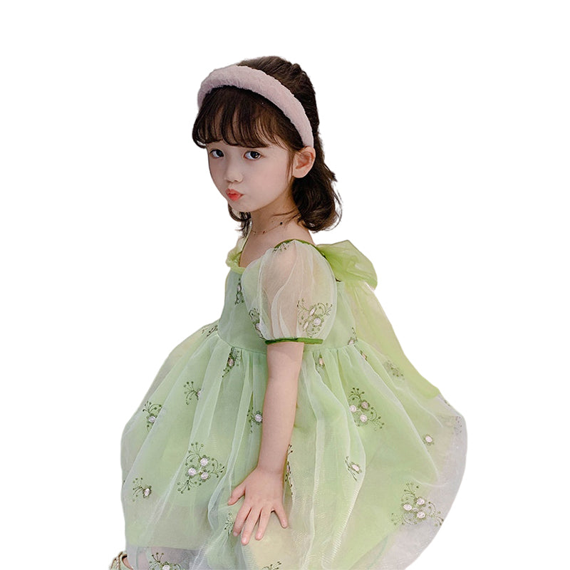 Baby Kid Girls Flower Embroidered Dresses Wholesale 220530215