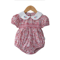 Load image into Gallery viewer, Baby Girls Flower Embroidered Print Rompers Wholesale 220530233

