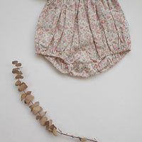 Load image into Gallery viewer, Baby Girls Flower Embroidered Print Rompers Wholesale 220530233
